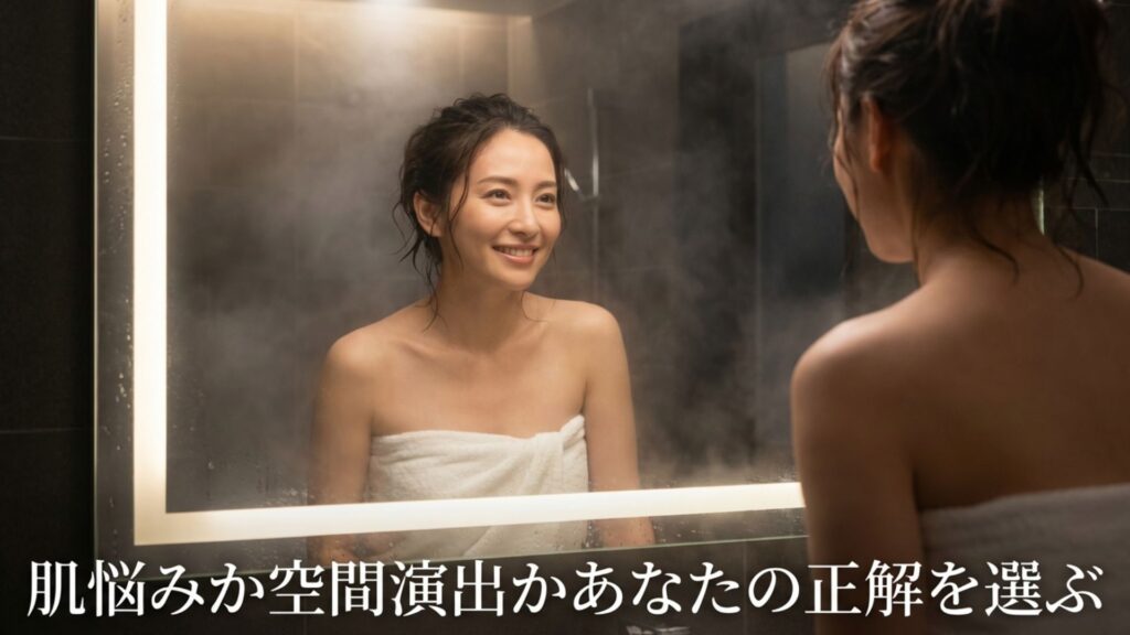 肌悩みか空間演出か自身の目的に合わせたシャワーヘッド選び