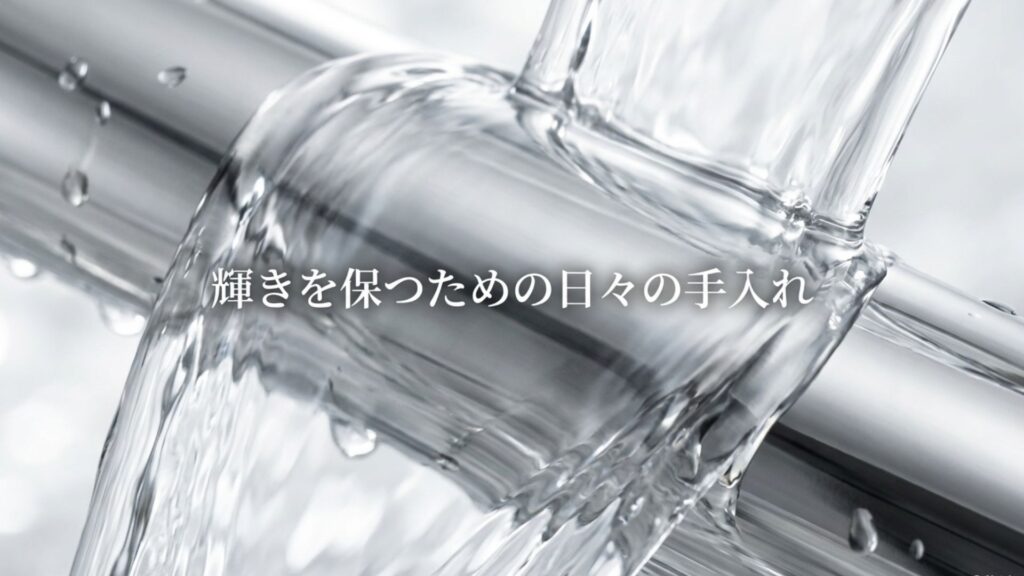 輝きを保つための日々の手入れと掃除のしやすさ