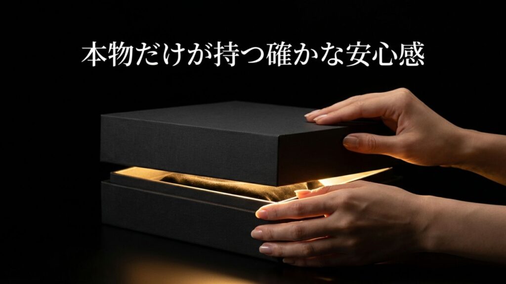 本物だけが持つ確かな安心感と正規品の購入ルート