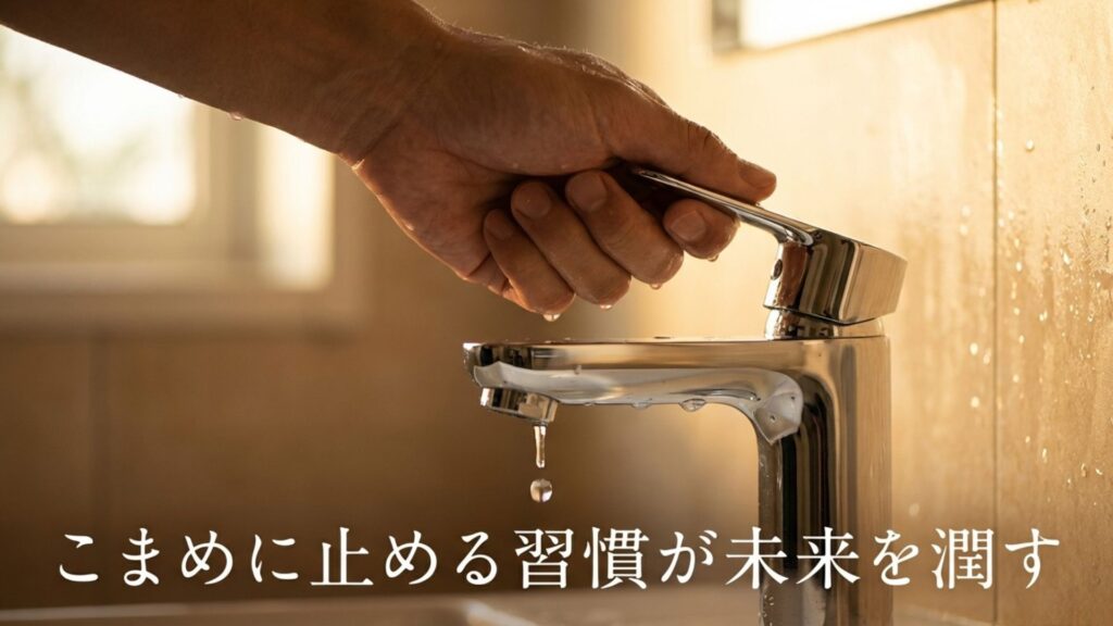 こまめに止める習慣が未来を潤す