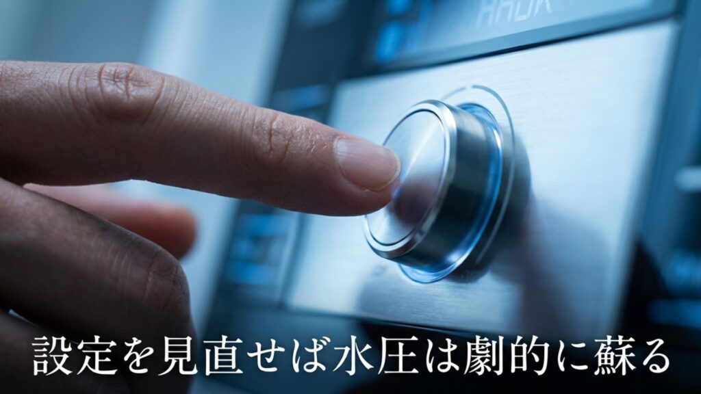 設定を見直せば水圧は劇的に蘇る