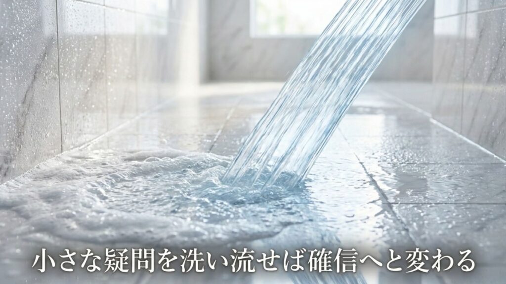 小さな疑問を洗い流せば確信へと変わるQ&A