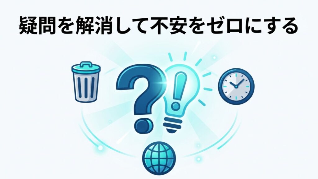 疑問を解消して不安をゼロにするというテキスト