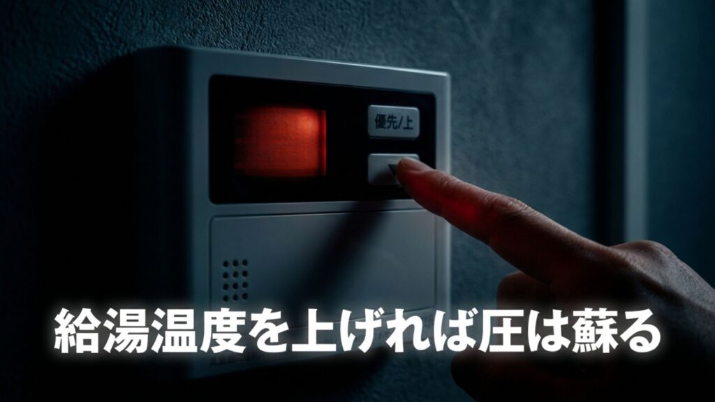 給湯温度を上げてシャワーの水圧を強くする裏技