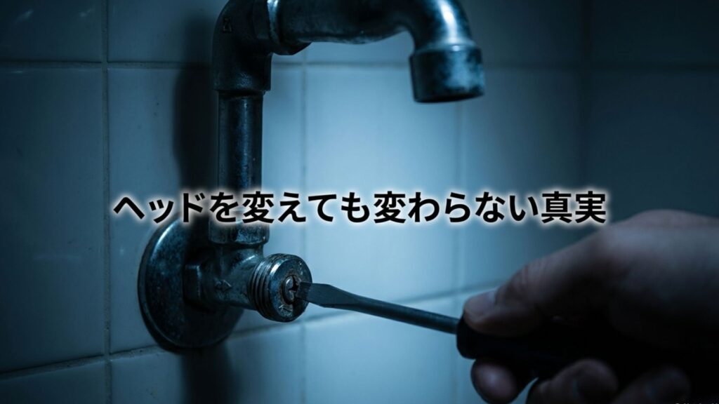 シャワーヘッドを変えても元の水圧環境が原因だと水圧は変わらない真実