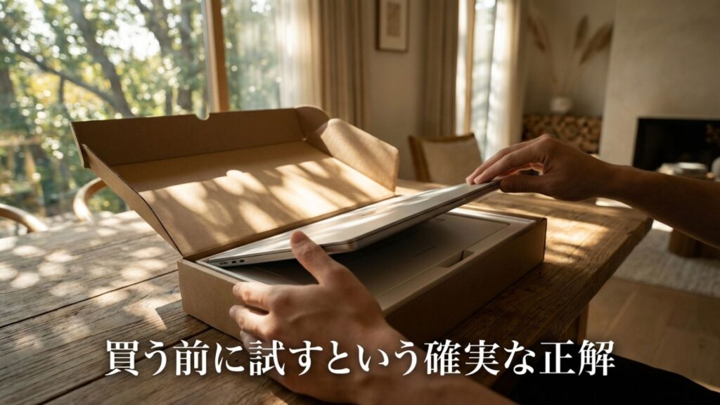 買う前に試すという確実な正解