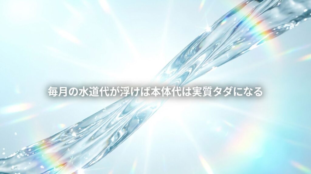 節水効果で毎月の水道代が浮けばシャワーヘッドの本体代は実質タダになるという解説