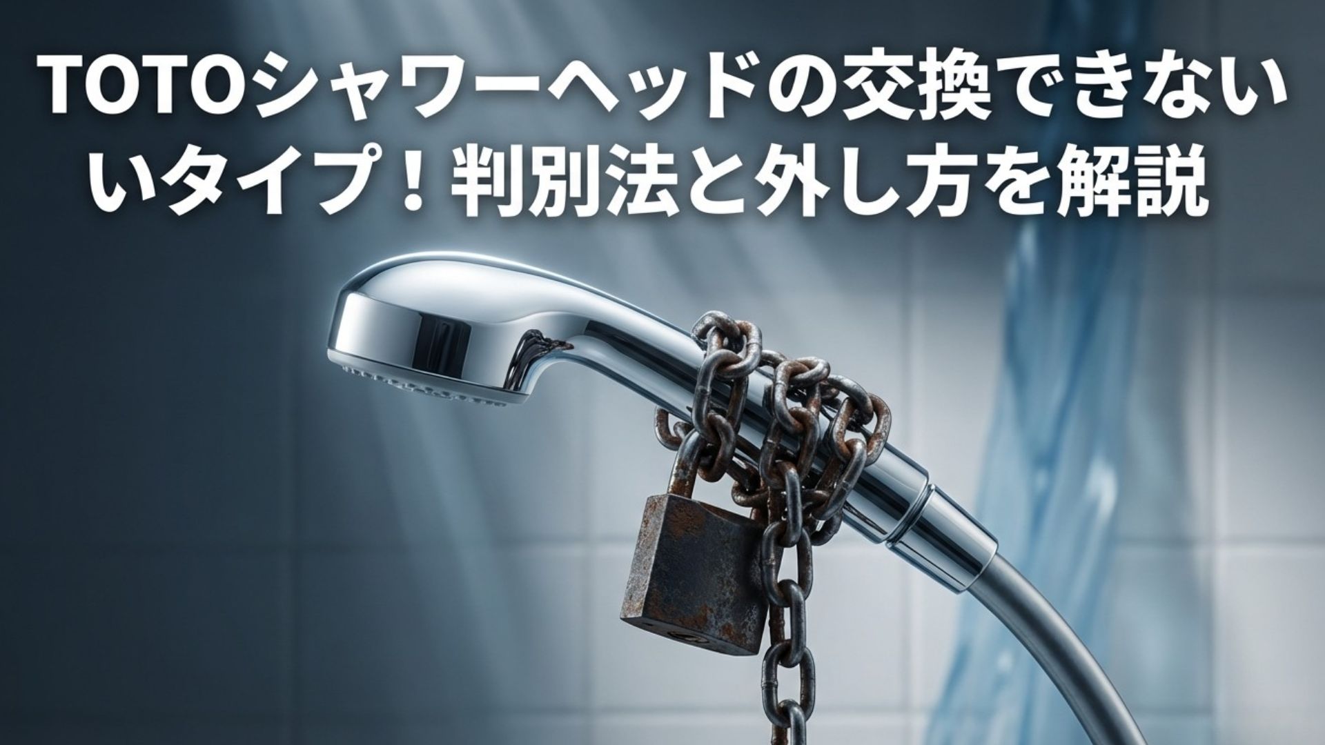 TOTOの交換できないシャワーヘッドの判別法と外し方を解説するアイキャッチ画像