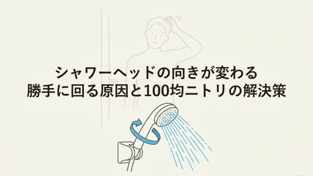 シャワーヘッドの向きが変わる原因と解決策のタイトル画像