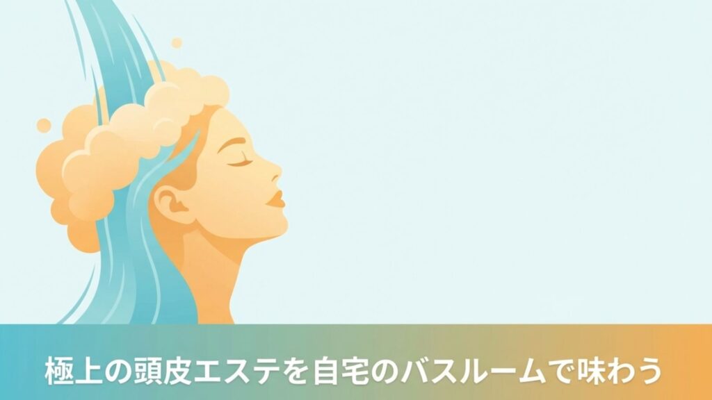 頭皮洗浄やヘッドスパのように心地よくシャワーを浴びるイメージ