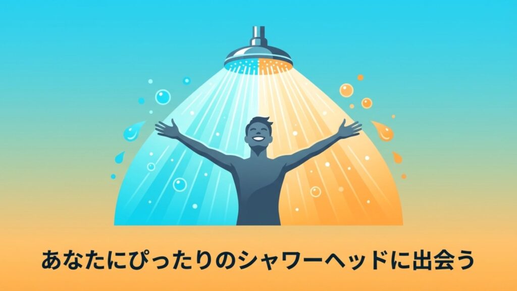 自分にぴったりのシャワーを全身で浴びているイメージ