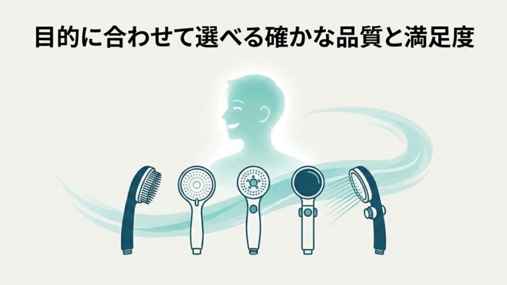 「目的に合わせて選べる確かな品質と満足度」のテキスト