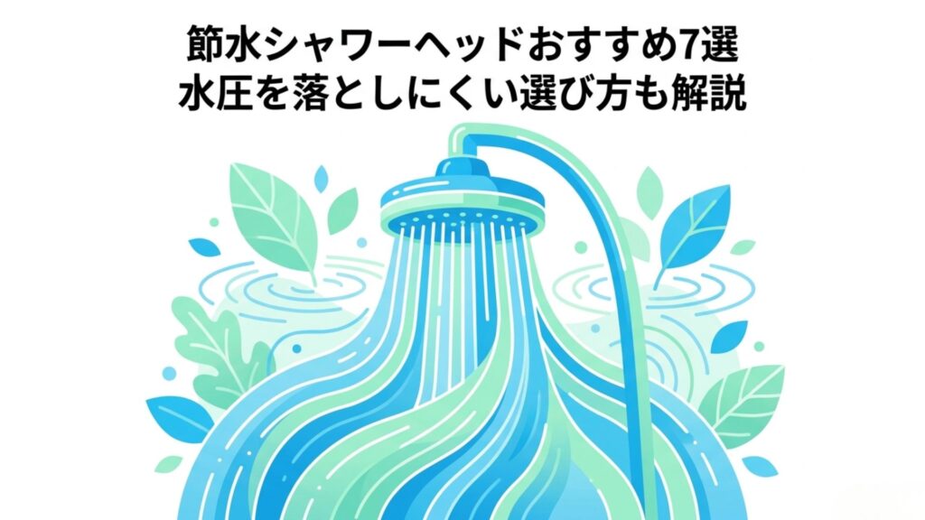 節水シャワーヘッドおすすめ7選と水圧を落としにくい選び方を紹介する記事のイメージ